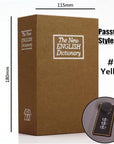 Student Gift Dictionary Mini Safe Box Book Hidden Secret Key Lock Coin Bank Card Jewellery Private Diary Storage Password Locker