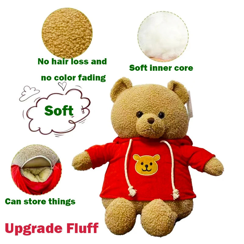 30/40cm Plush Bear Hidden Safe - The Perfect Secret Stash Box for Kids' Treasures and Jewelry