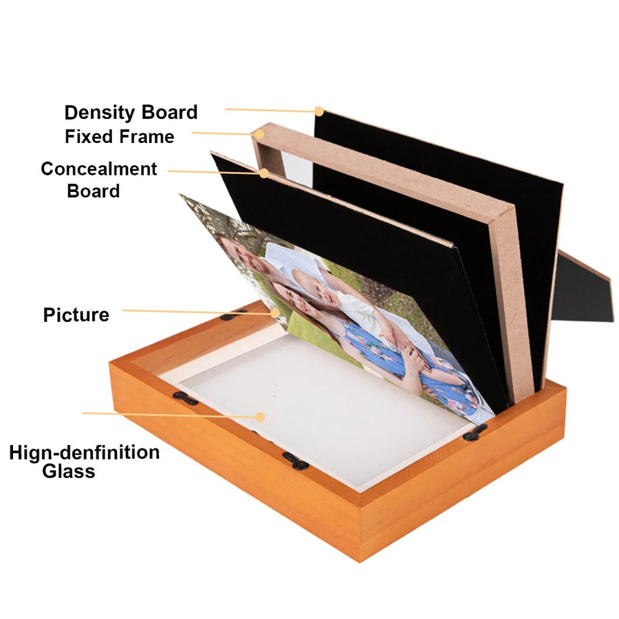 Discreet Hidden Storage Compartment Photo Frame - Perfect for Safeguarding Cash, Jewelry, Keys & More - Ideal Gift for Home or Office