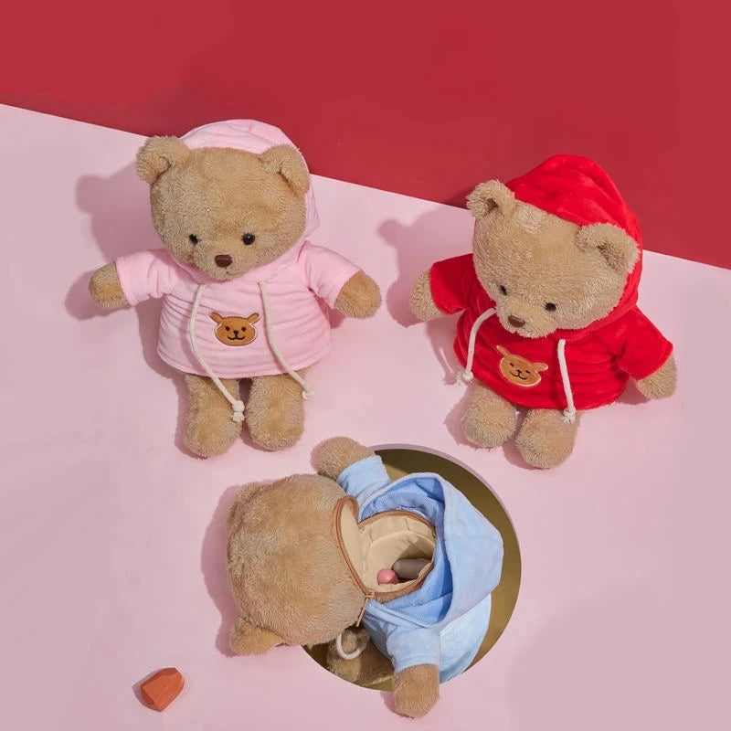 30/40cm Plush Bear Hidden Safe - The Perfect Secret Stash Box for Kids' Treasures and Jewelry