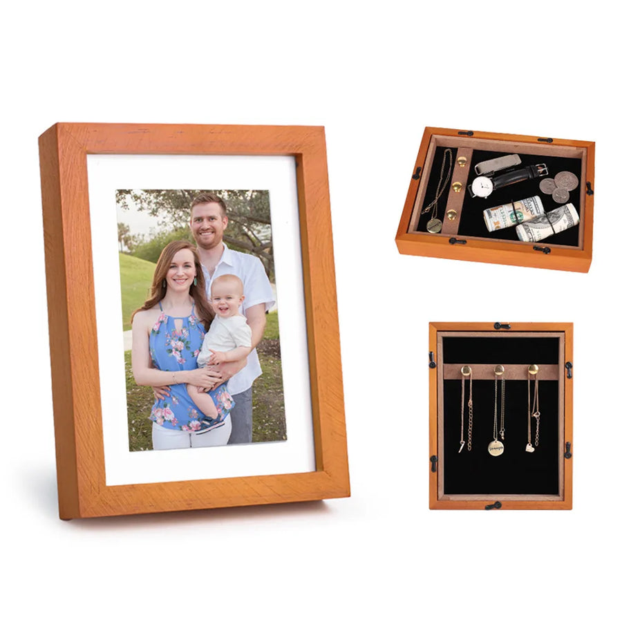 Discreet Hidden Storage Compartment Photo Frame - Perfect for Safeguarding Cash, Jewelry, Keys & More - Ideal Gift for Home or Office