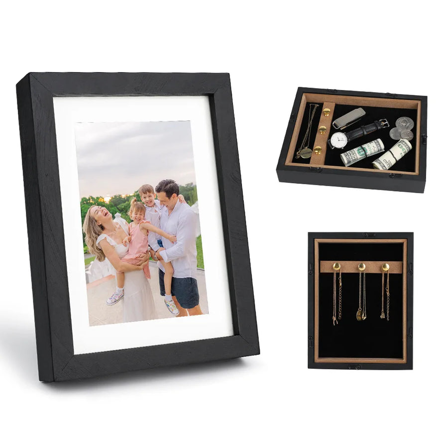 Discreet Hidden Storage Compartment Photo Frame - Perfect for Safeguarding Cash, Jewelry, Keys & More - Ideal Gift for Home or Office